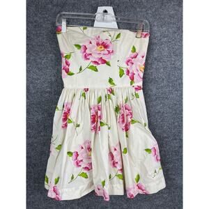 Abercrombie Y2k Women's‎ Medium Payton Strapless Summer Floral Sun Dress